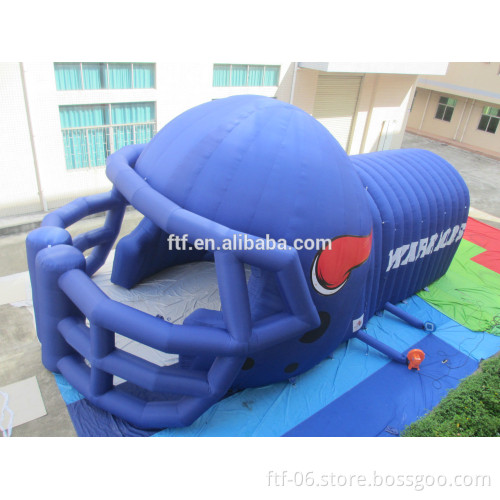 2015 new fashioned Inflatable helmet tunnel / football helmet tunnel